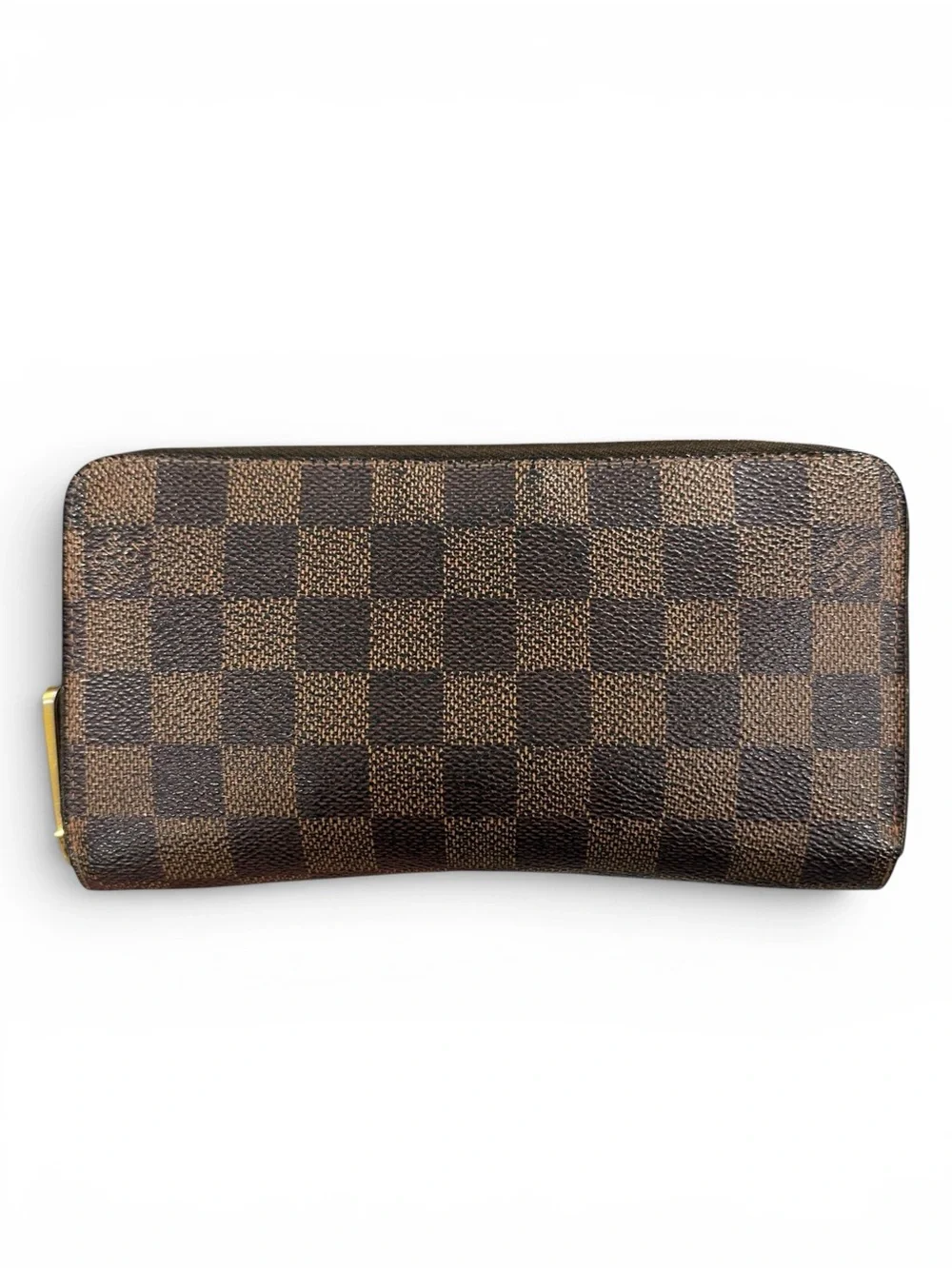 Louis Vuitton Damier Ebene Leather Zippy Zip Around Wallet